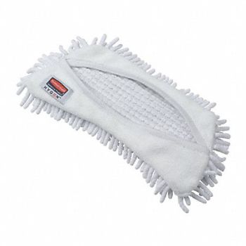 RUBBERMAID COMMERCIAL PRODUCTS Mop Pad White Microfiber, 3HKA8