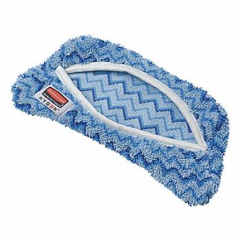 RUBBERMAID COMMERCIAL PRODUCTS Mop Pad Blue Microfiber, 3HKC2