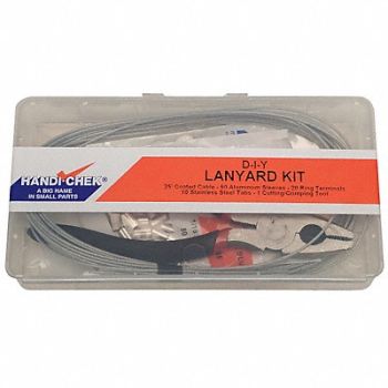 GRAINGER APPROVED Lanyard Assembly Kit 3/64 In Galv, 3HLE6