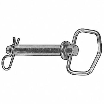 GRAINGER APPROVED Hitch Pin Std Stl Zinc 5/8x6 1/2 L, 3HLN4