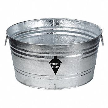 GRAINGER APPROVED Utility Tub 35 gal Silver, 3HNF7