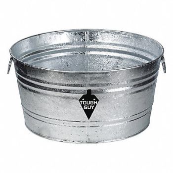 GRAINGER APPROVED Utility Tub 9 gal Silver, 3HNF8