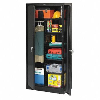 TENNSCO Storage Cabinet 78 x36 x24 Black 5Shlv, 3HNK4