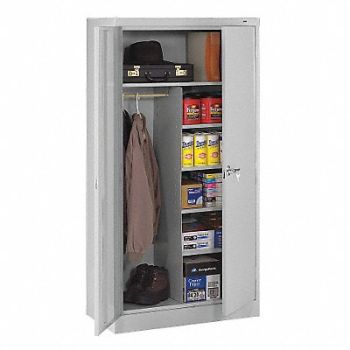 TENNSCO Combo Wardrobe Cab 72 H 36 W Light Gray, 3HNN7