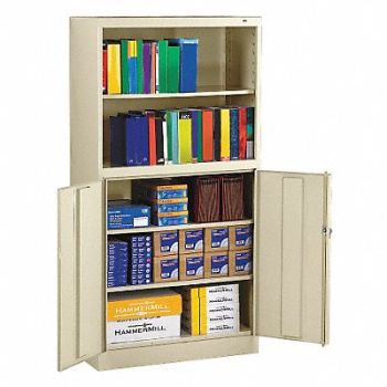 TENNSCO Bookcase Storage Cabinet Putty, 3HNP5