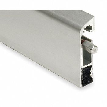 NATIONAL GUARD Automatic Door Bottom 1/4x48In Aluminum, 3HRJ4