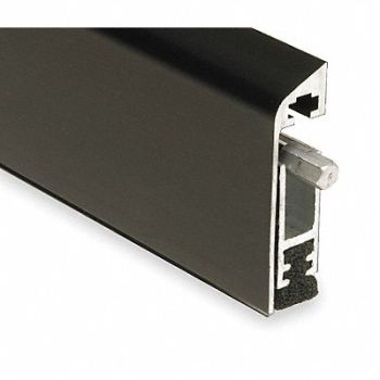 NATIONAL GUARD Automatic Door Bottom 1/4x48In Aluminum, 3HRJ6