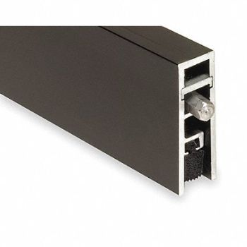 NATIONAL GUARD Automatic Door Bottom 7/16x48In Aluminum, 3HRK5