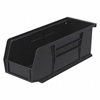 AKRO-MILS F8685 Hang and Stack Bin Black Plastic 4 in, 3HRX9
