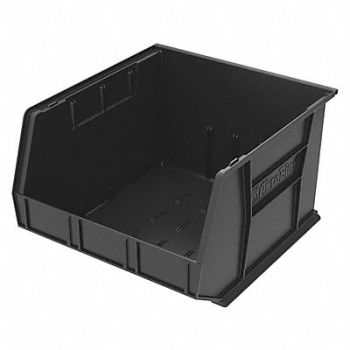 AKRO-MILS F8693 Hang and Stack Bin Black Plastic 11 in, 3HRZ4