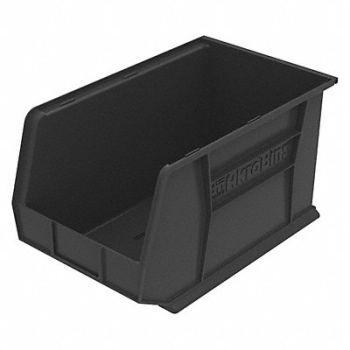 AKRO-MILS F8691 Hang and Stack Bin Black Plastic 10 in, 3HRZ7