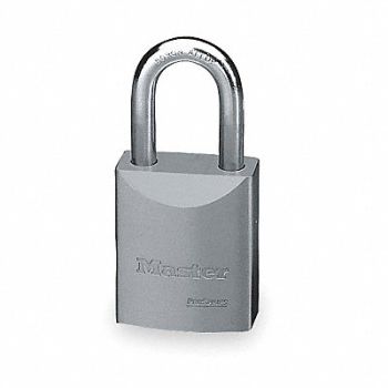 MASTER LOCK Keyed Padlock 29/32 in Rectangle Silver, 4EZJ5