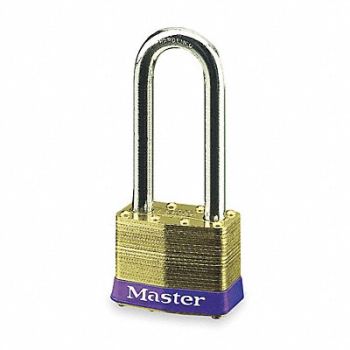 MASTER LOCK Keyed Padlock 15/16 in Rectangle Gold, 3HWG2