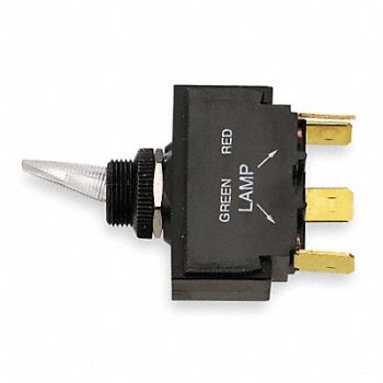 HUBBELL WIRING DEVICE-KELLEMS Lighted Toggle Switch SPST 1/4 in., 3HZ81