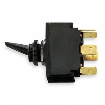 HUBBELL WIRING DEVICE-KELLEMS Marine Toggle Switch DPDT 1/4 in Solder, 3HZ96