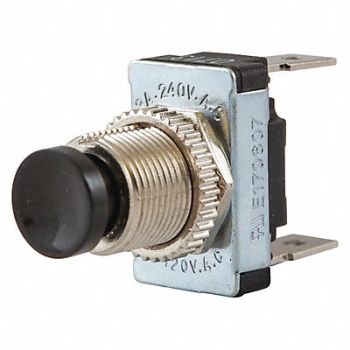 HUBBELL WIRING DEVICE-KELLEMS Mini Push Button Switch 5A Ind. Load, 3HZ97