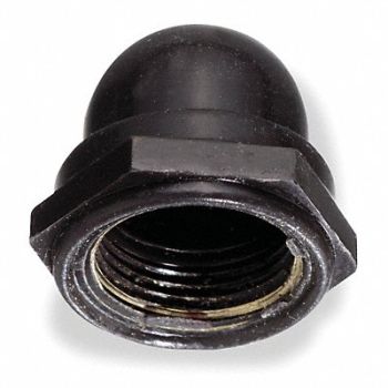 HUBBELL WIRING DEVICE-KELLEMS Push Button Boot Black, 3HZ98