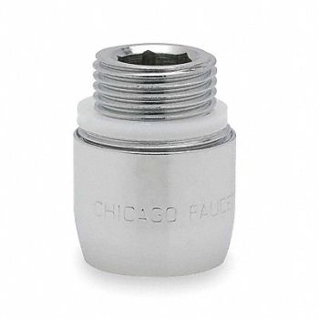 CHICAGO FAUCETS Aerated Outlet Brass 3/8 in - 18 Chrome, 3JAR3