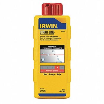 IRWIN STRAIT-LINE Marking Chalk Refill Red 8 Oz, 3JDJ1