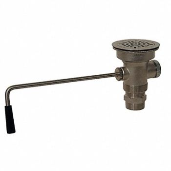 ADVANCE TABCO Sink Drain D 3-1/2 L 4-1/2 Brass, 3JDU7