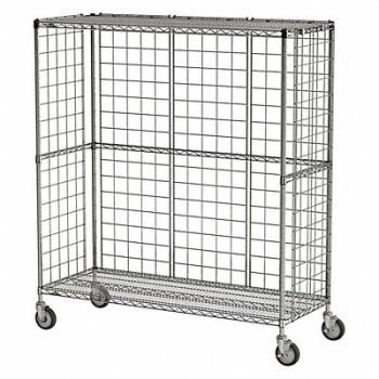 METRO Wire Cart 3-Sided 24 in W 60 in L, 3JHR9