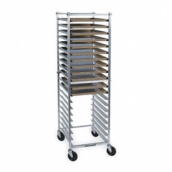 LAKESIDE Aluminum Pan Tray Rack Holds 20, 3JHX6