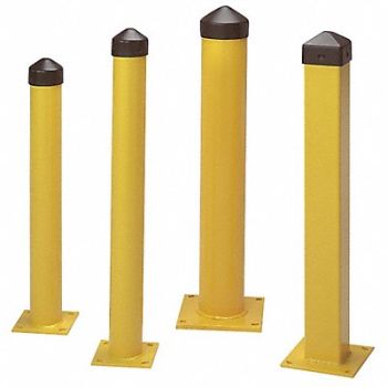 GRAINGER APPROVED Bollard Concrete 5 24 in H Yellow, 3KZU5