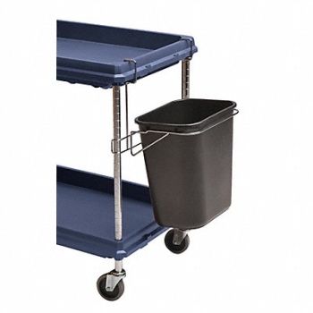 METRO Wastebasket Black Plastic 27-1/2 in H, 3JKV9