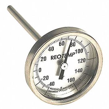 REOTEMP Bimetal Therm 2-3/8 In Dial -10to100C, 3JPJ1