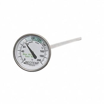 REOTEMP Bimetal Thermom 2 In Dial 0 to 200F, 3JPN4