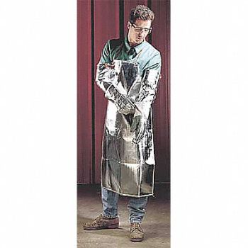 KAREWEAR Bib Apron Aluminized 30 in L 24 in W, 3JRX7