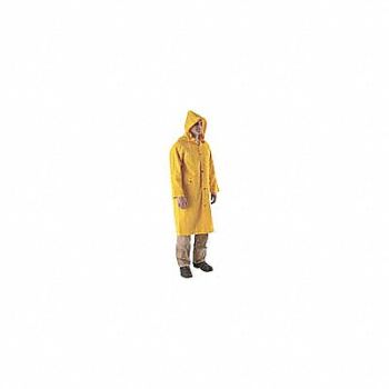 MCR SAFETY Rain Coat Unrated Yellow XL, 3JTN9