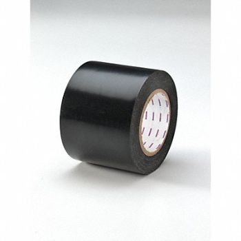 GRAINGER APPROVED E7754 Floor Tape Black 4 inx180 ft Roll, 8PCN7