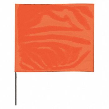 GRAINGER APPROVED Marking Flag 15 Glo Orange PVC PK100, 3LVE5