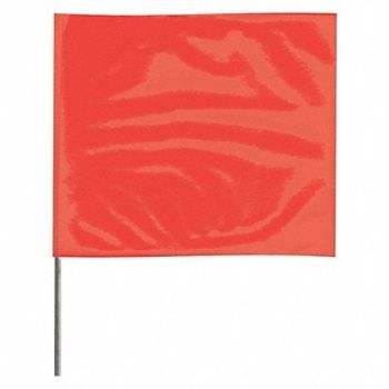 GRAINGER APPROVED Marking Flag 18 Glo Red PVC PK100, 3JUR4
