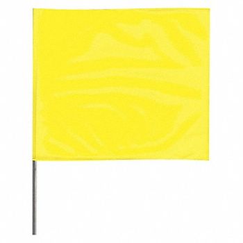 GRAINGER APPROVED Marking Flag 15 Glo Yellow PVC PK100, 3LVE8