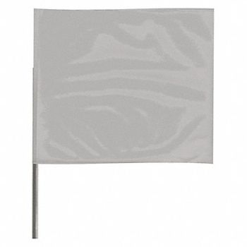 GRAINGER APPROVED Marking Flag 15 Silver PVC PK100, 3LVF8