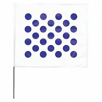 GRAINGER APPROVED Marking Flag 30 Blue/White PVC PK100, 3JVK1