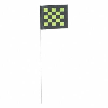 GRAINGER APPROVED Marking Flag 18 Black/Yellow PVC PK100, 3JUV6