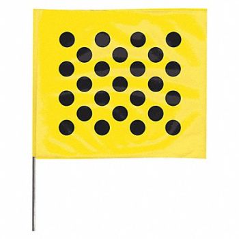 GRAINGER APPROVED Marking Flag 30 Black/Yellow PK100, 3JVK3