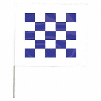 GRAINGER APPROVED Marking Flag 30 Blue/White PVC PK100, 3JVJ7