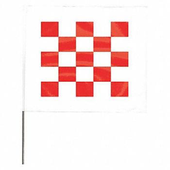 GRAINGER APPROVED Marking Flag 30 Red/White PVC PK100, 3JVJ8