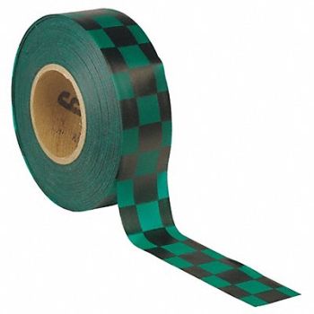 PRESCO PRODUCTS CO Flagging Tape Green/Blk 300ft x 1-3/8In, 3JVX9