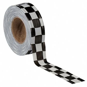 PRESCO PRODUCTS CO Flagging Tape White/Blk 300ft x 1-3/8In, 3JVY5
