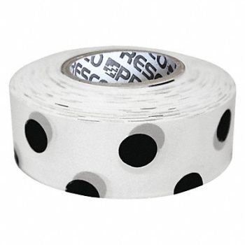 PRESCO PRODUCTS CO Flagging Tape White/Blk 300ft x 1-3/8In, 3JWA1