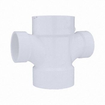 GRAINGER APPROVED Sanitary Tee Sch 40 3 x 3 x 2 x 2 in PVC, 3JWF7