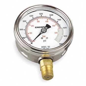 ENERPAC K4565 Pressure Gauge 0 to 10000 psi 4 Dial, 3KD59