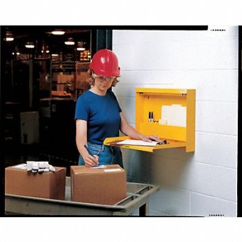 WALLWRITE Wall Mounted Desk 20x13-1/2x3-3/8 In Red, 8AKU2