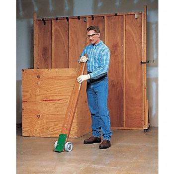 GRAINGER APPROVED Lever Dolly Wheeled 84 In Steel/Oak, 3KNA5