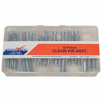ITW BEE LEITZKE Clevis Pin Kit 50 Pcs 21 Szs, 3KNL2